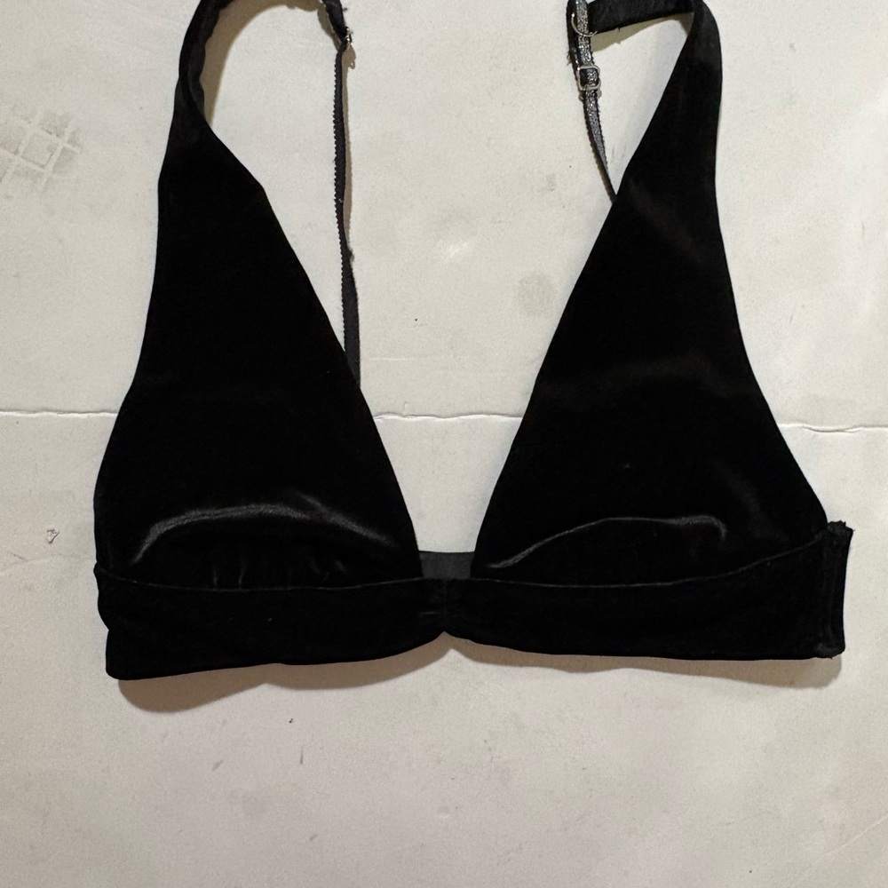 Victoria secret  Black Velvet Halter Bralette